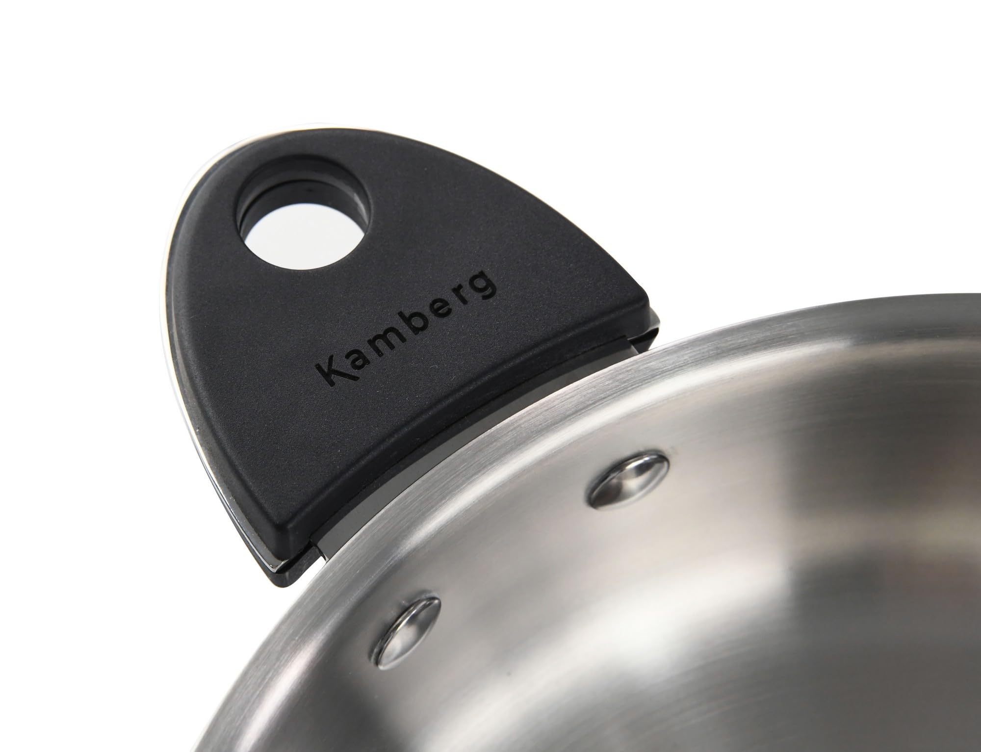 Kamberg - Sauteuse inox 28 cm manche amovible - Acier inoxydable 18/10 Triply - Tous feux dont induction et four, Gris
