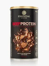 Beef Protein Hidrolisado 420g Cacau Essential Nutrition Proteína da Carne em Pó Sabor Cacau