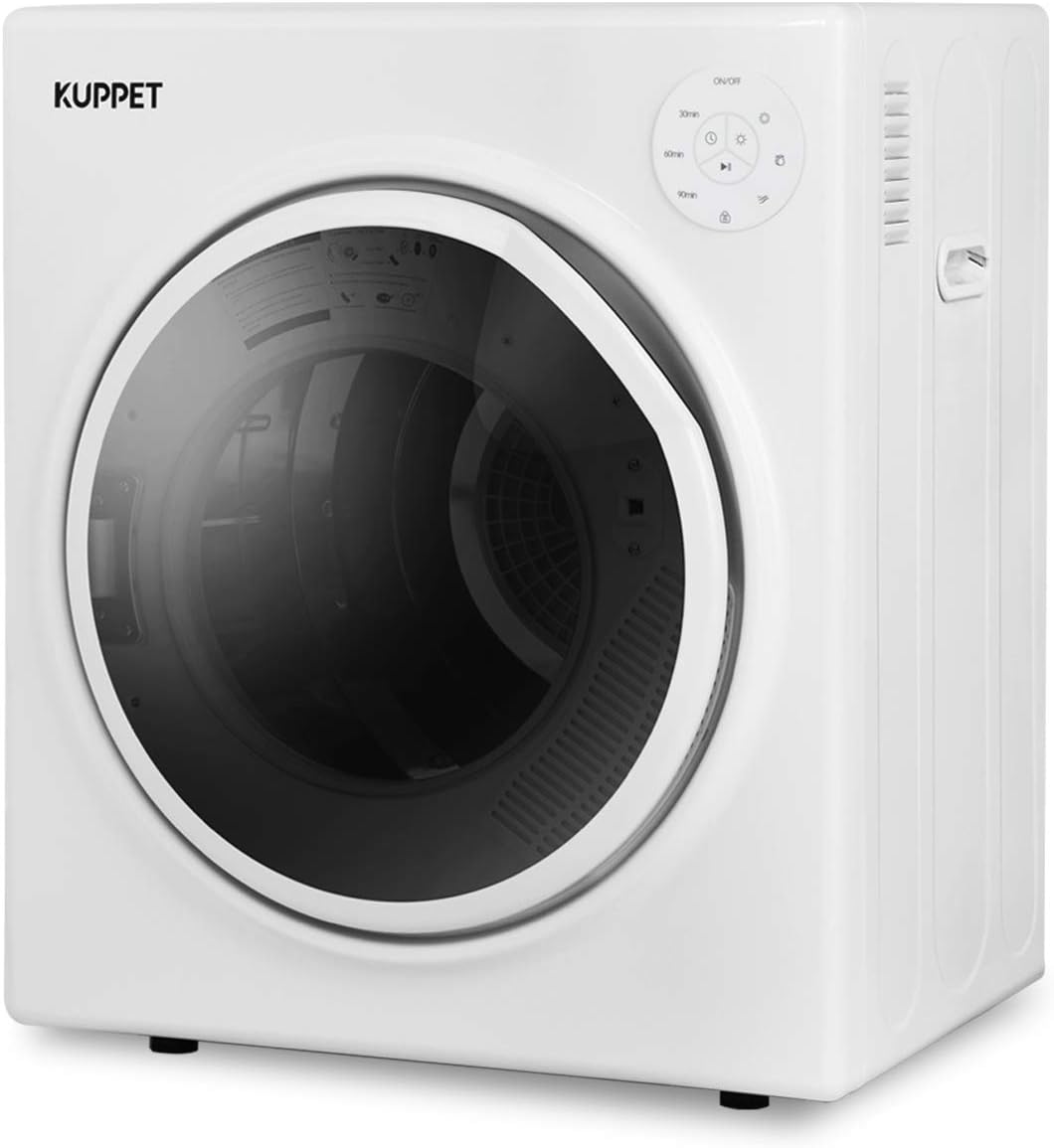 Best Cyber Monday 🔥 KUPPET 1300W Compact Laundry Dryer, 11lbs Portable Dryer with Stainless Steel Tub, Control Panel Upside Easy Control for 4 Automatic Drying Mode, Portable Clothes Dryer for Apartments and Home, White Crazy Clearance KUPPET 1300W Compact Laundry Dryer, 11lbs Portable Dryer with Stainless Steel Tub, Control Panel Upside Easy Control for 4 Automatic Drying Mode, Portable Clothes Dryer for Apartments and Home, White