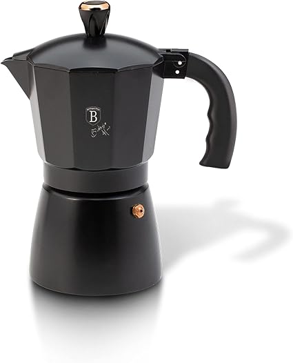 Berlinger Haus 6 Cups Aluminium Coffee Maker, Black