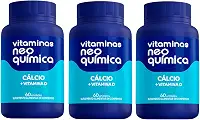 Kit 3 Cálcio + Vitamina D 60 Cápsulas - Neo Química