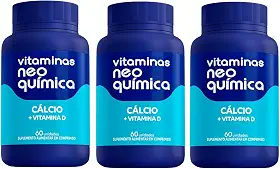 Kit 3 Cálcio + Vitamina D 60 Cápsulas - Neo Química