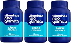 Kit 3 Cálcio + Vitamina D 60 Cápsulas - Neo Química