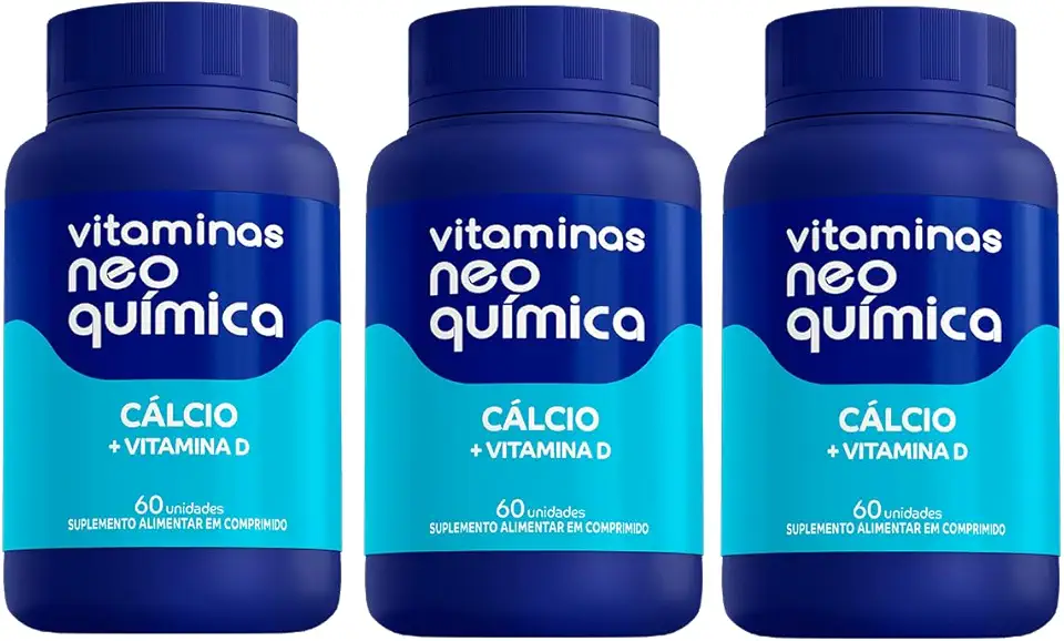 Kit 3 Cálcio + Vitamina D 60 Cápsulas - Neo Química