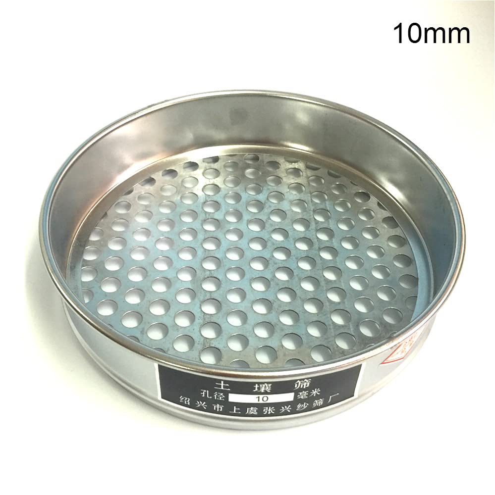 1 tamiz de Prueba Laboratorio, Suelo 20cm | Tamaños de apertura múltiples del tamiz hortícola galvanizado de la prueba de la parte inferior de la tapa(20mm)