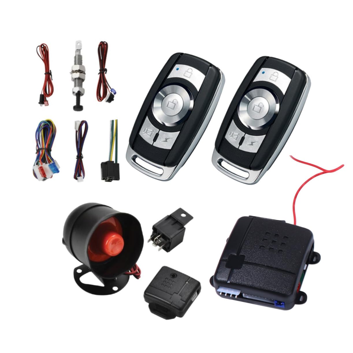 ULTECHNOVO Système Antivol Automobile Alarme pour Voiture, Kit Portable de Sécurité, Activation Automatique, Compatible Verrouillage Central, Protection le Vol, Usage Automobile Quotidien
