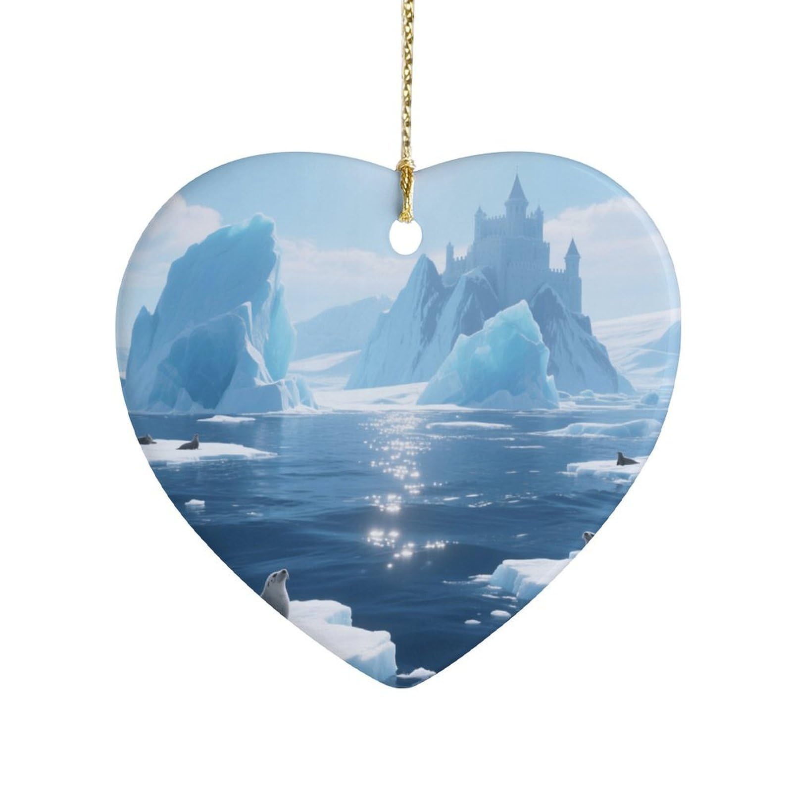 Fekiloot Style Iceberg Ocean Ceramic Ornament Home Decor Keepsake