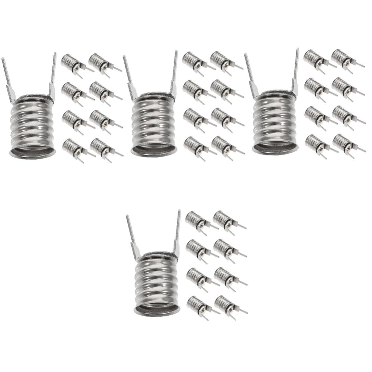 Tofficu 40 Piezas Portalámparas Atornillados para Bombillas Adaptador de Casquillo para Lámparas de Indicador Instalación y Uso Base de Luz Estable y Práctica