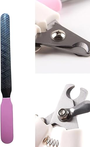 Cortaúñas y recortadora de uñas para perros, herramienta de aseo profesional 3 en 1 de acero inoxidable para todos los perros pequeños y grandes,