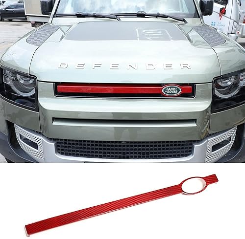 Miniatura 8 de CHEYA Barra de ajuste de rejilla delantera de coche ABS para Land Rover Defender 2020-2021 Accesorios de coche (negro brillante)