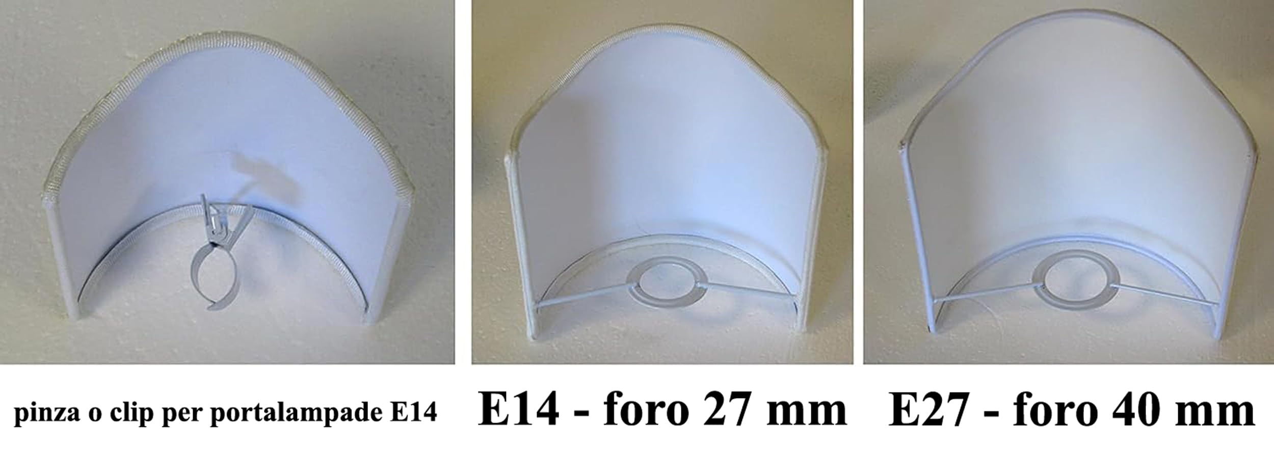Paolo Rossi paralume mezzo semiluna ventola vela in tessuto Juta avorio con rifinitura - produzione propria - made in Italy (bordo neutro, diametro 18)