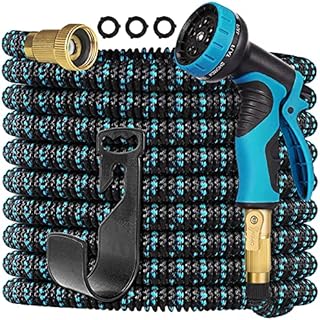 Gardguard 50ft Expandable Garden Hose: Water Hose with 9 Function Nozzle and Durable