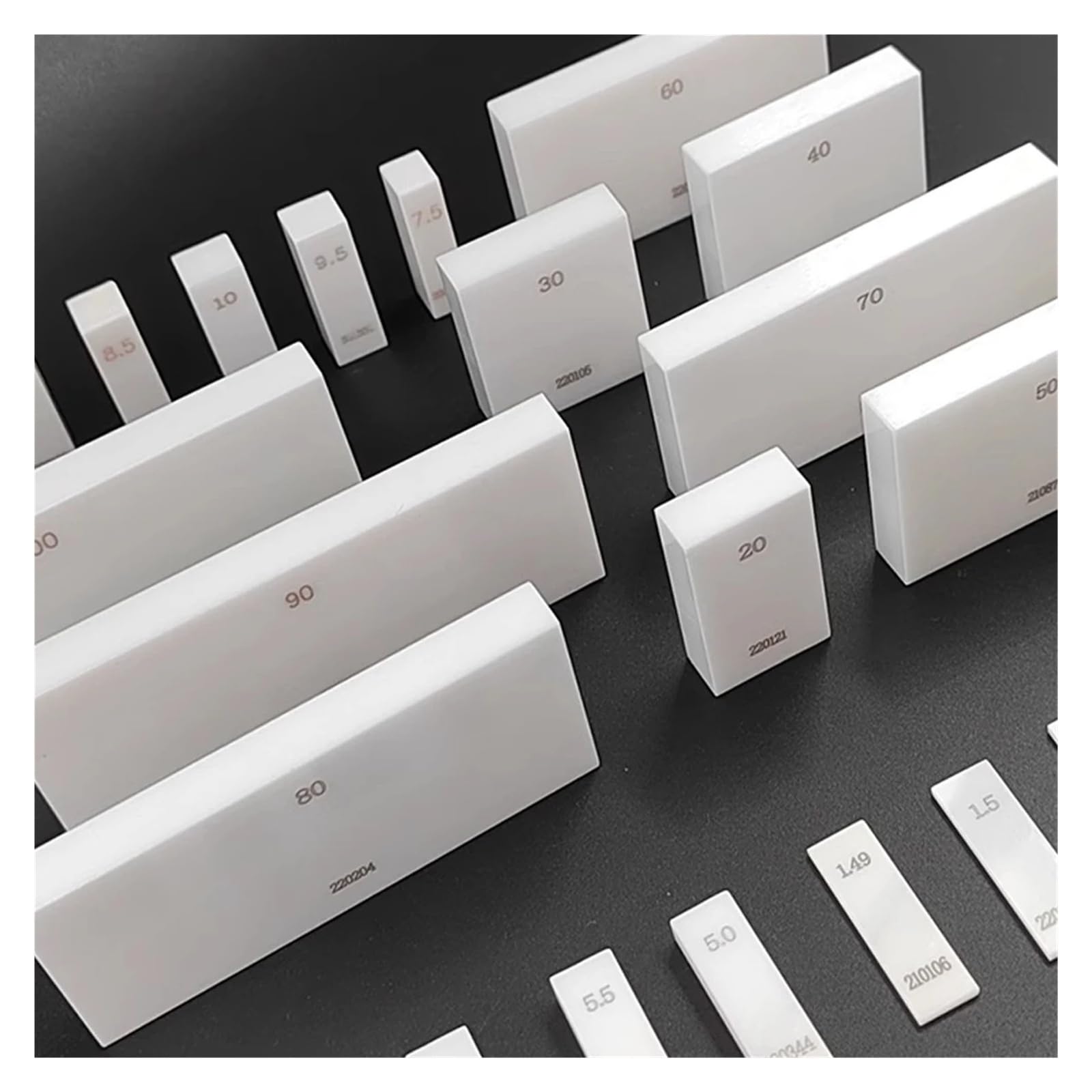 1PC ceramiczny blok pomiarowy 1-100mm jednoczęściowy blok kalibracyjny suwmiarka mikrometryczna narzędzia do obróbki drewna Precyzyjny pomiar(1 grade,100mm)