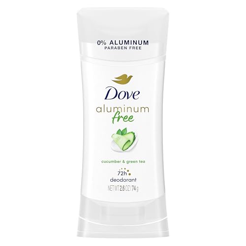 Image of Dove Aluminum Free Deodorant for Women Cucumber and Green Tea 72 hour odor protection 2.6 oz