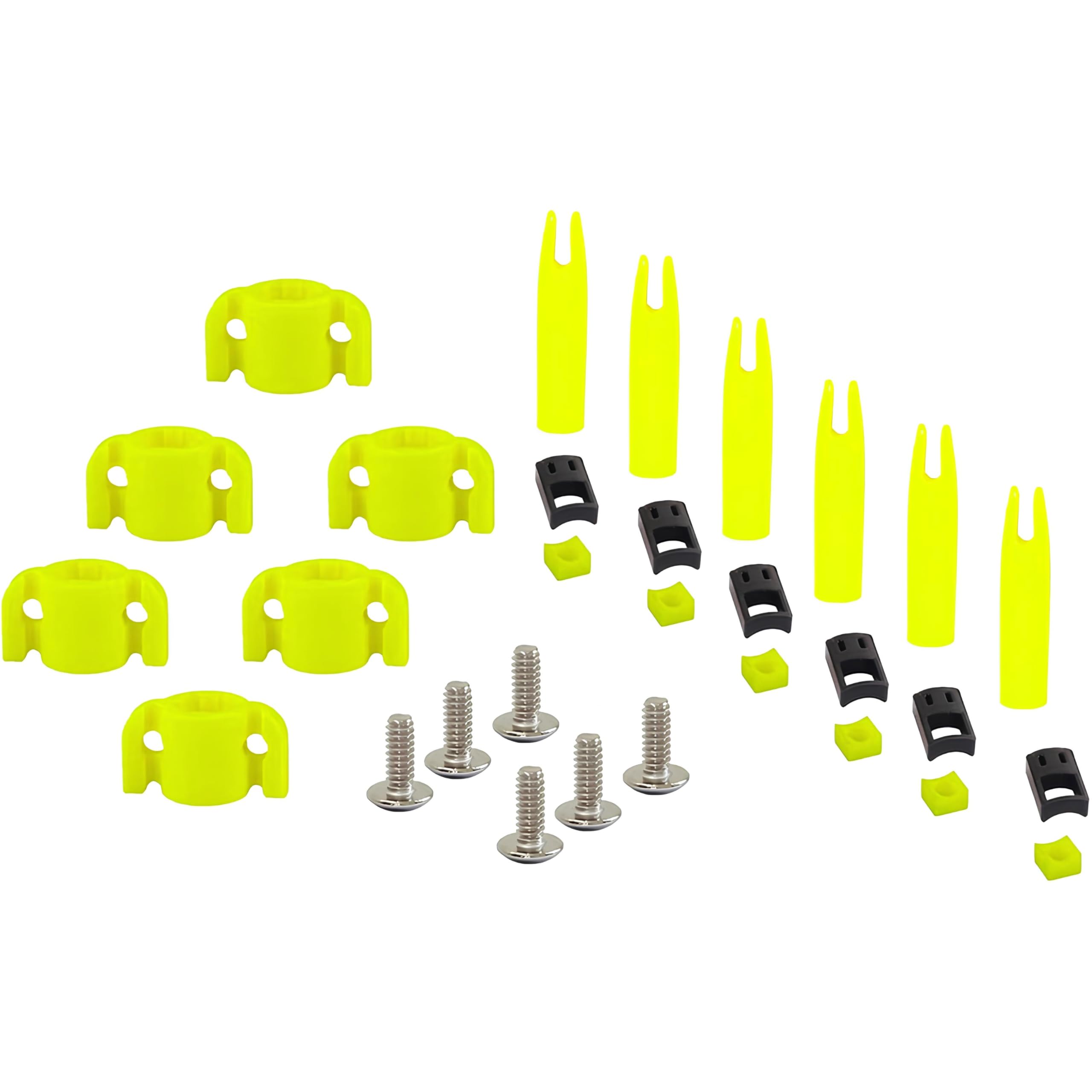FENJANER Archery Bowfishing Arrows Safety Slides Kits, ID 0.315"/8mm Fishing Arrow Accessories for Compound Recurve Bow Fishing Shooting (Pack of 6)