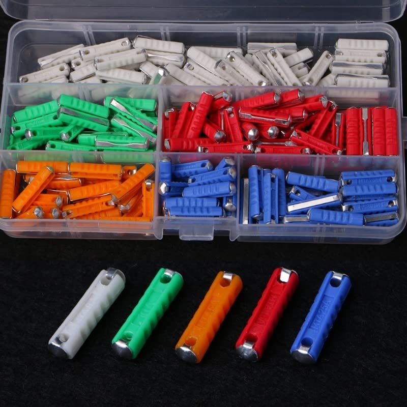 200Pcs 5A 8A 10A 16A 25A Ceramic Continental Car Fuse Set Bullet Classic 97BB