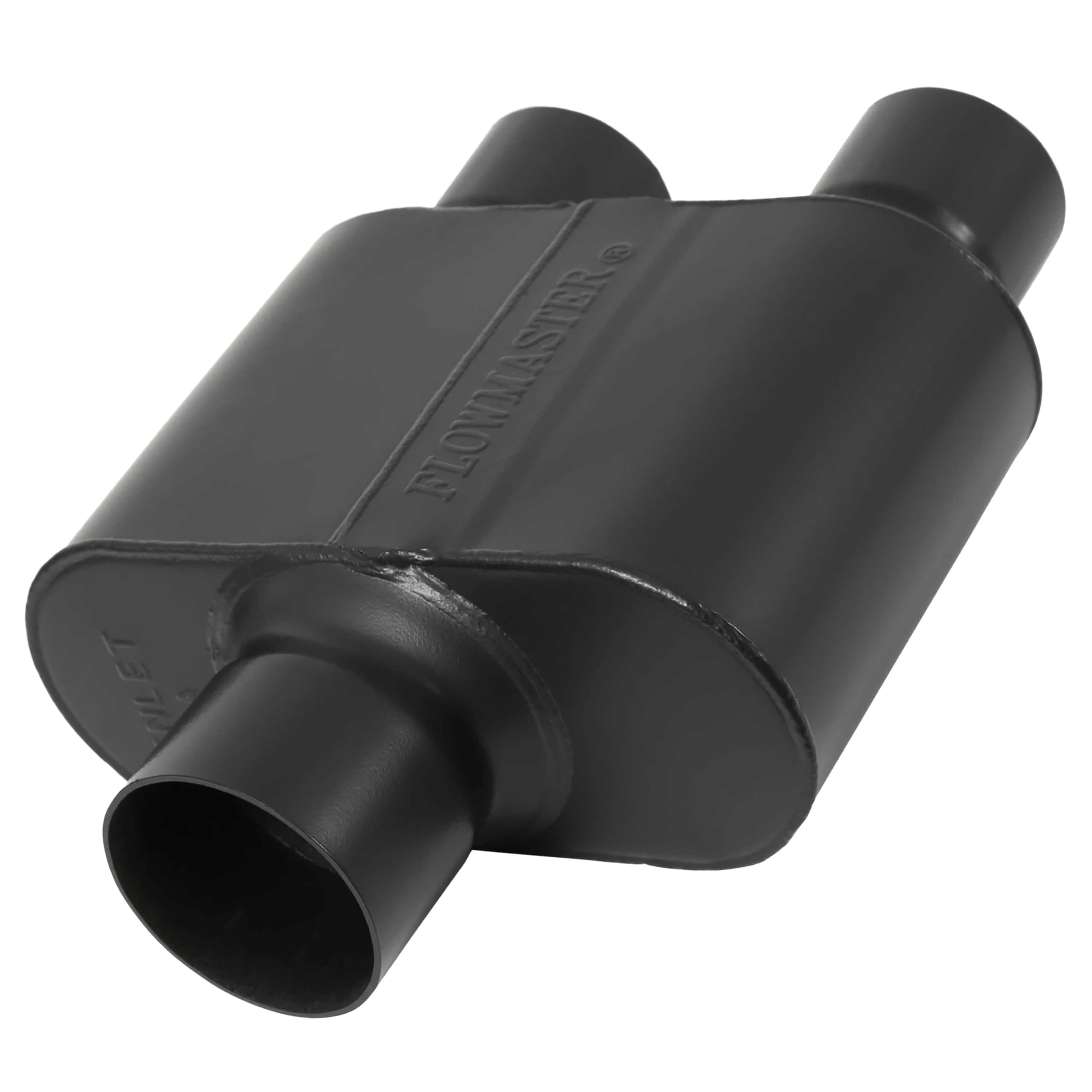 Super 10 Series Chambered Muffler – 3.00" Center In / 2.50" Dual Out – Race-Inspired Sound – 409 Stainless Steel – Ideal for Muscle Cars, LS Swaps, Drag Cars & Off-Road Builds (8430152)