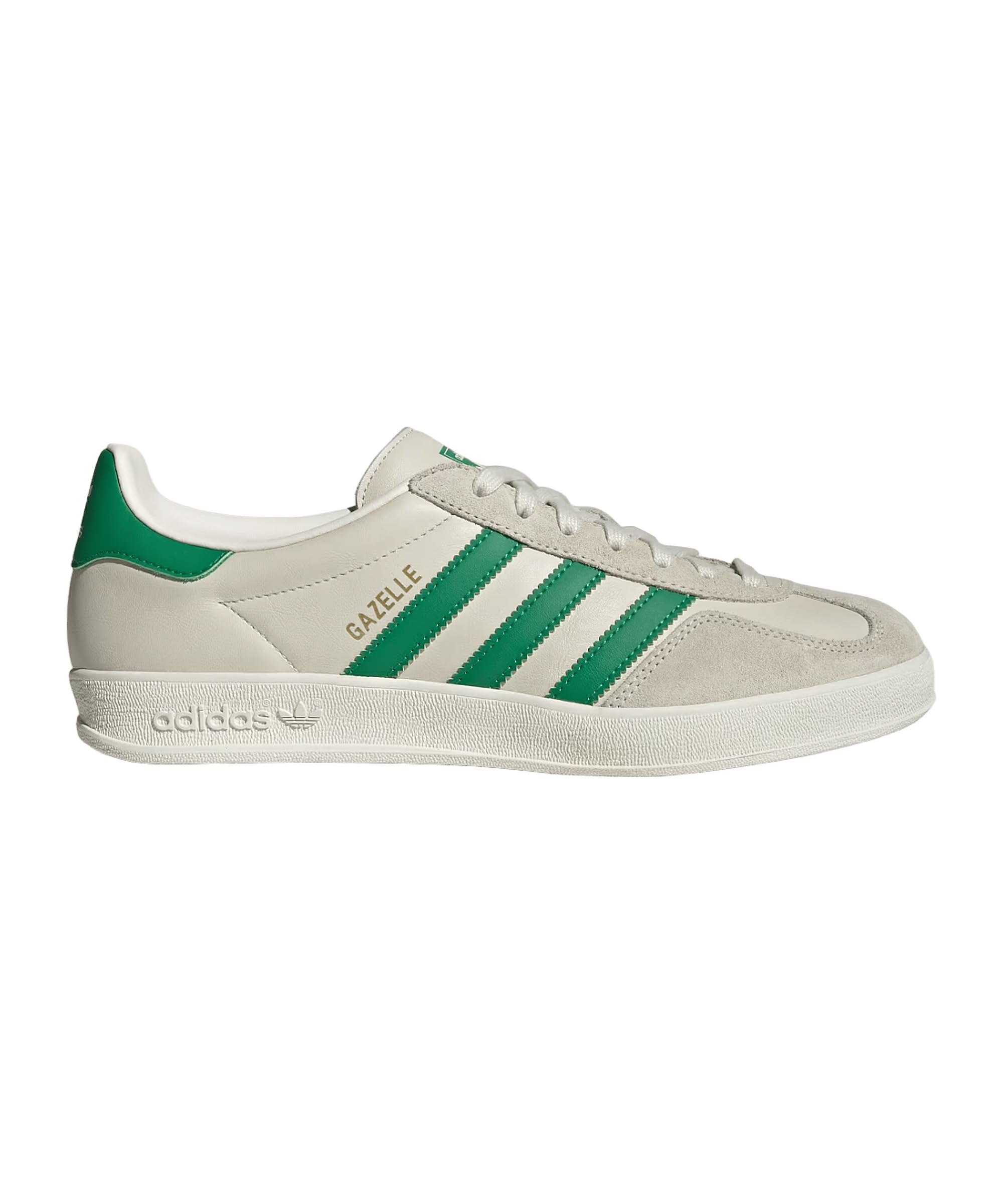 adidas Gazelle Indoor Men's Shoes, Chalk White/Green Wonder White, Size 7