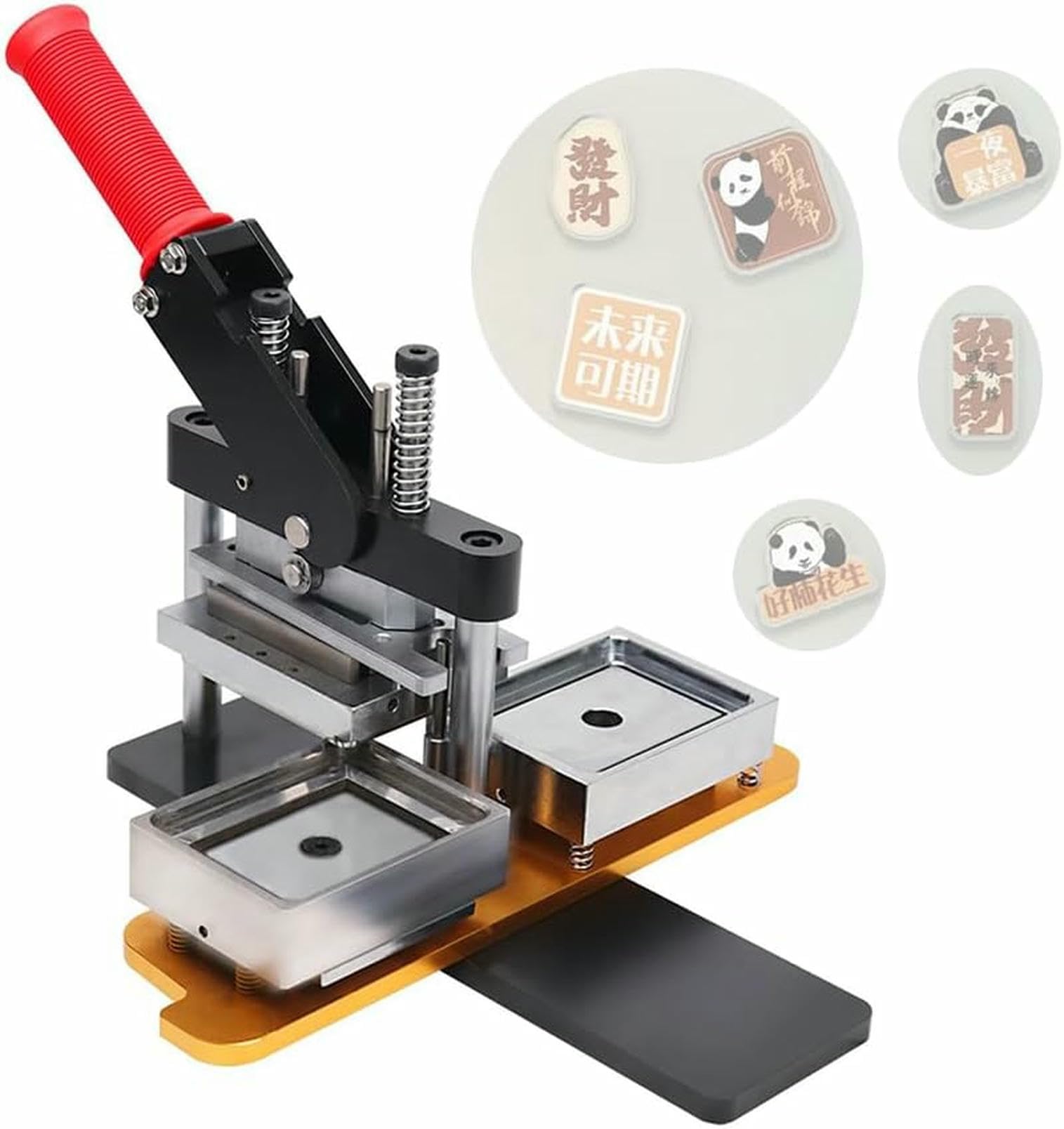 JKJZSALJ Badge Maker Machine,Photo Magnet Machine,Diy Fridge Magnets Pin Maker Machine,50 * 50Mm Button Badge Maker,Used To Decorate Refrigerators,Any Iron Furniture