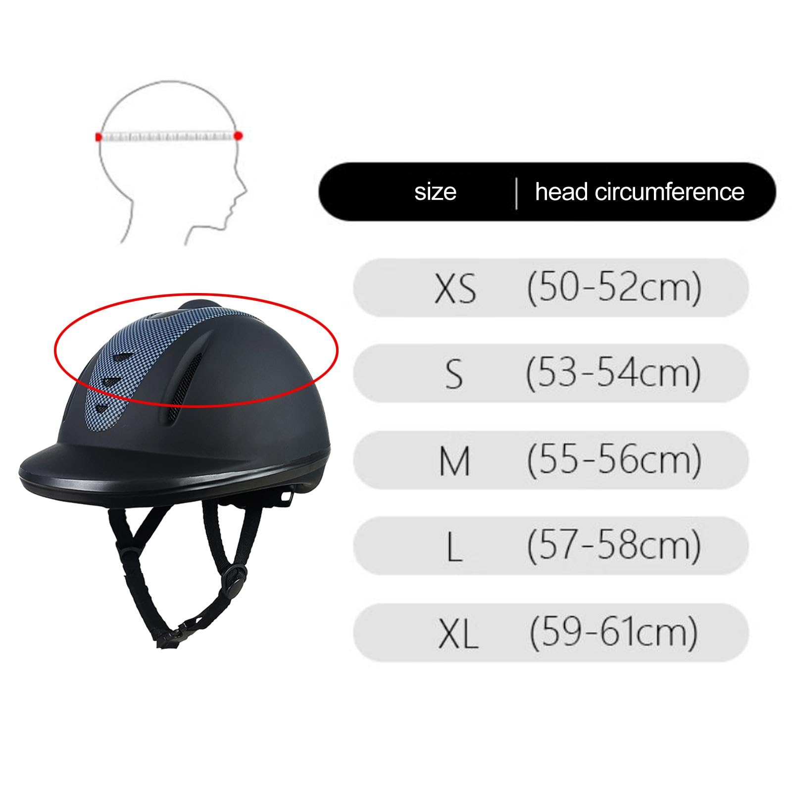 Almencla Reithelm Luftdurchlässiger Equestrian Pferdesporthelm Verstellbar Schlagfest mit Weichem Innenfutter für Kinder Erwachsene Outdoor Radfahren