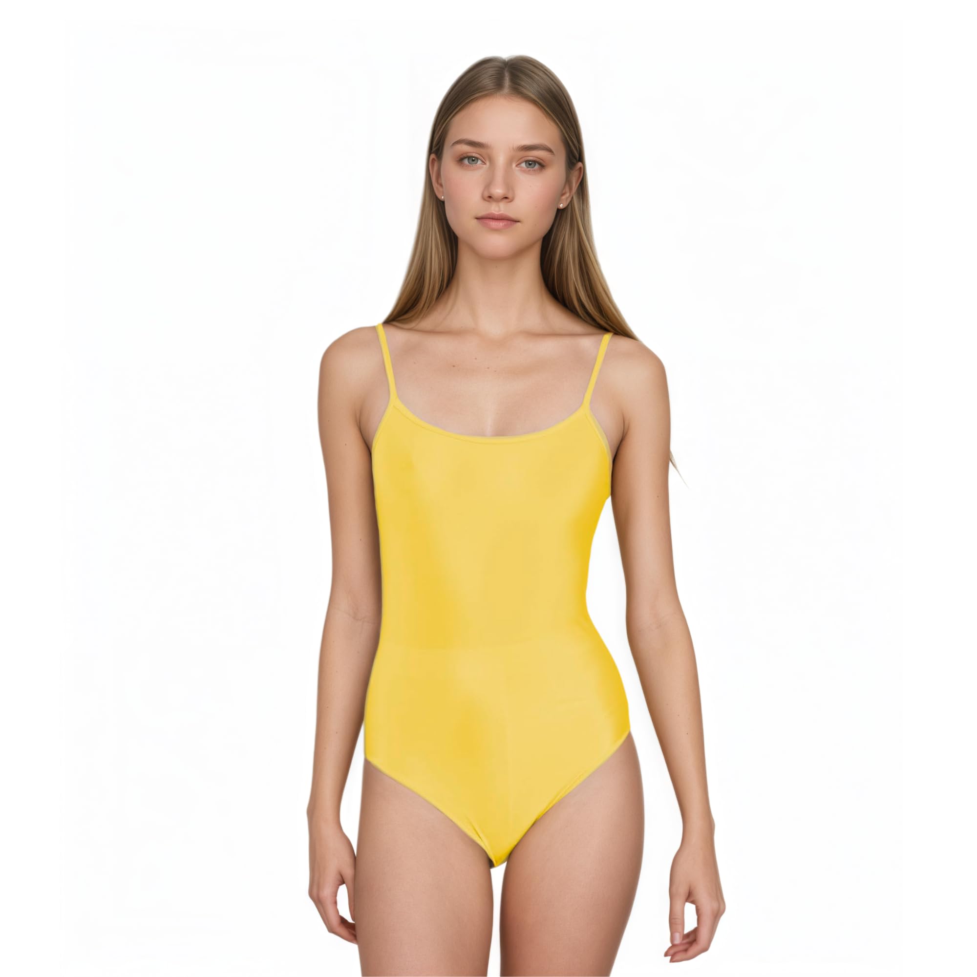Wildarms Maillot ballet mujer tirantes finos negro, leotardo danza clásica adulto, body con escote redondo, uniforme ensayo para entrenamiento en estudio y escenario — view 12