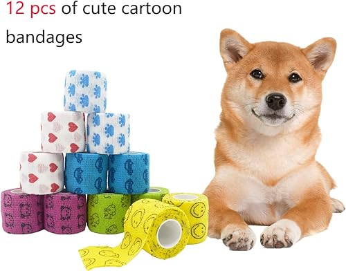 Miniatura 11 de Stmandy - Cinta adhesiva para veterinarios, vendaje de 2 pulgadas, 6 rollos, vendaje adhesivo para la persona o las mascotas