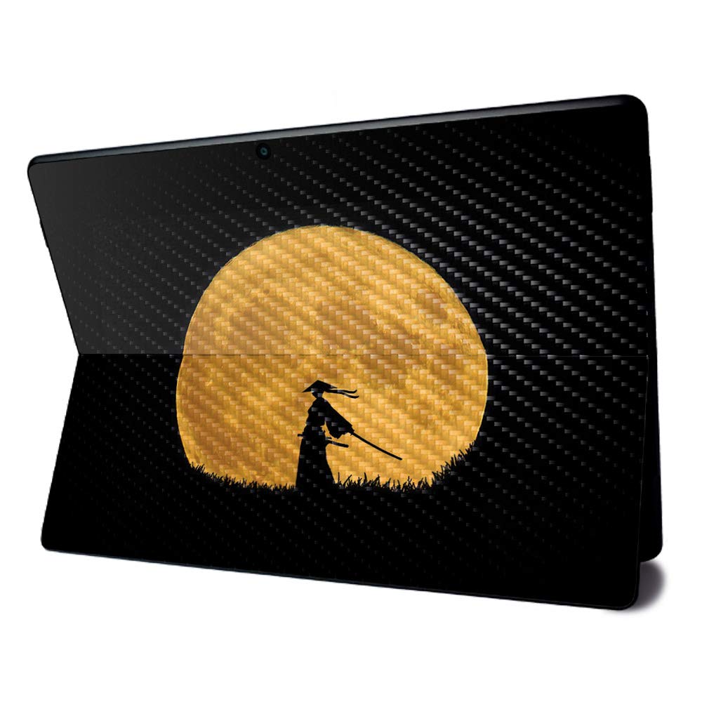 MightySkins Carbon Fiber Skin for Microsoft Surface Pro X - Samurai | Textured Carbon Fiber Finish | Easy to Apply, Remove, and Change Styles | Made in The USA