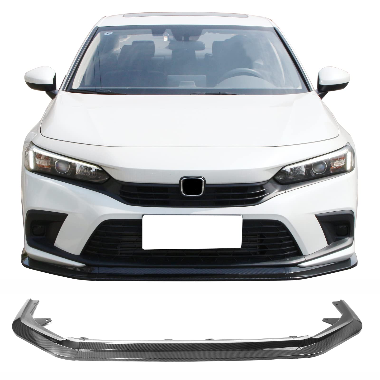 Amazon.com: IKON MOTORSPORTS, Front Bumper Lip Compatible with