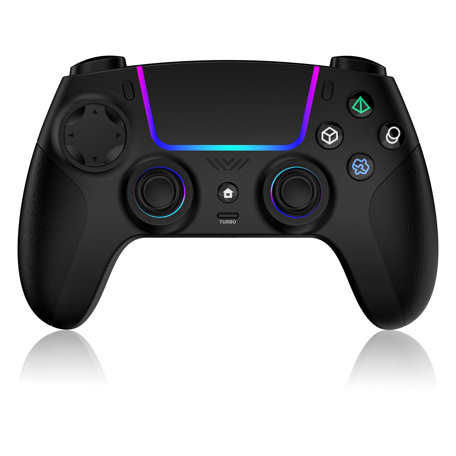 Photo 1 of *MAJOR DAMAGE*
VidPPluing Wireless Controller Compatible with PS5/Android/IOS/MAC/Steam Deck, Gamepad with LED Lighting/Hall Effect Trigger/Turbo/Macro/Dual Vibration/3.5mm Headset Jack/1500 mAh Battery