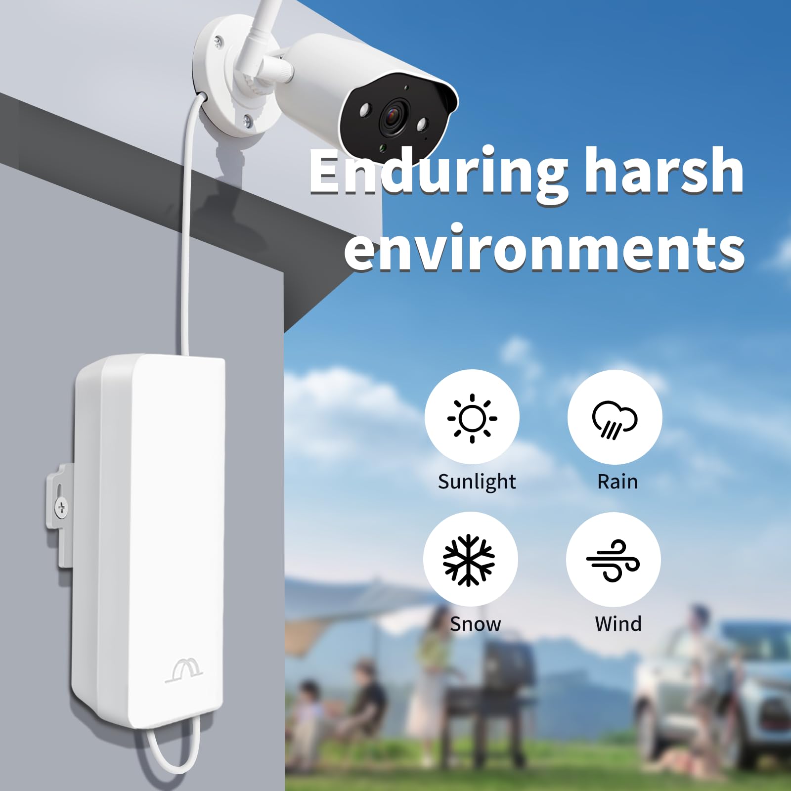 Kit d'extension réseau sans fil point à point extérieur 5,8 GHz 1 km pour ponts PtP / PtMP avec deux ports 100 Mbps adaptateur PoE étanche IP65