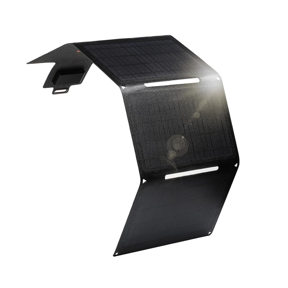 30W Portable Solar Panel Folding Foldable Solar Panels with USB DC USB-C Port Compatible with iPhone 14/13, Samsung, Emergency Radio for Camping and Hiking