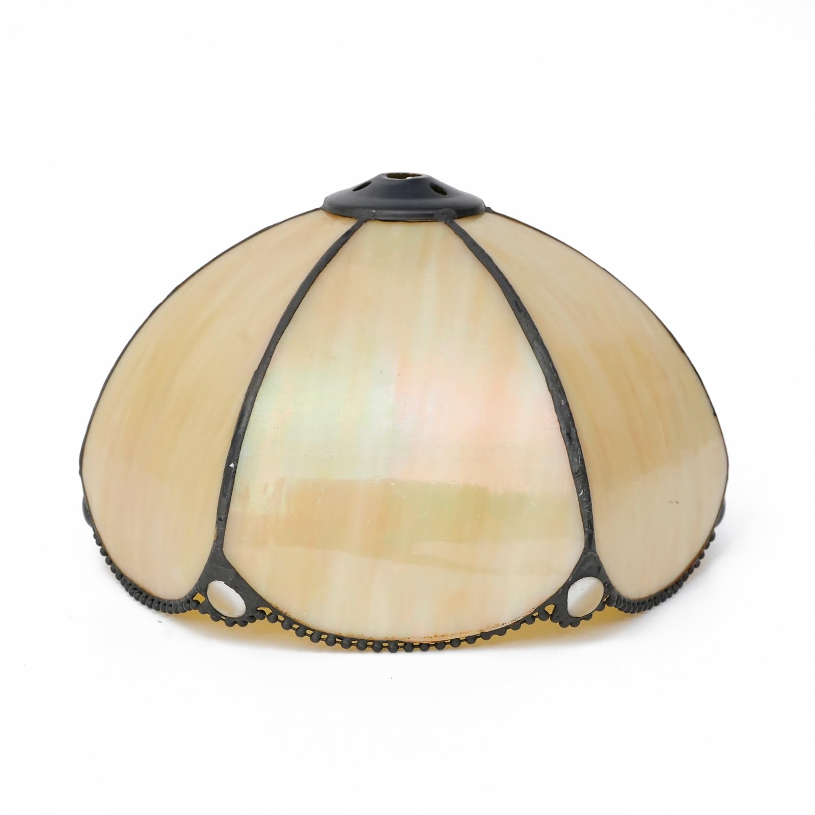 HJRegaFimu Shade Replacement 8" Warm Pumpkins Stained Glass Lamp Pastoral Art Decor Small Opening Lampshades For Table Chandelier Light Wall Floor Lamps
