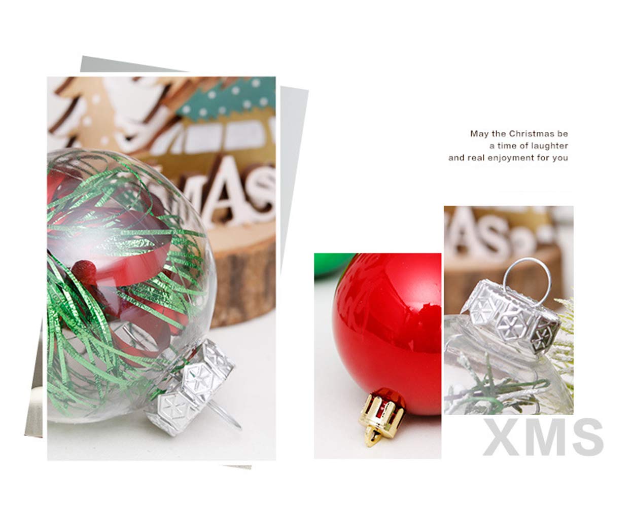 Weihnachtskugeln Gadget Set Christbaumschmuck Kugel Familie Festival Hochzeit Treffen Dekorationen bruchsicher (30 Stück) 6 cm, 2