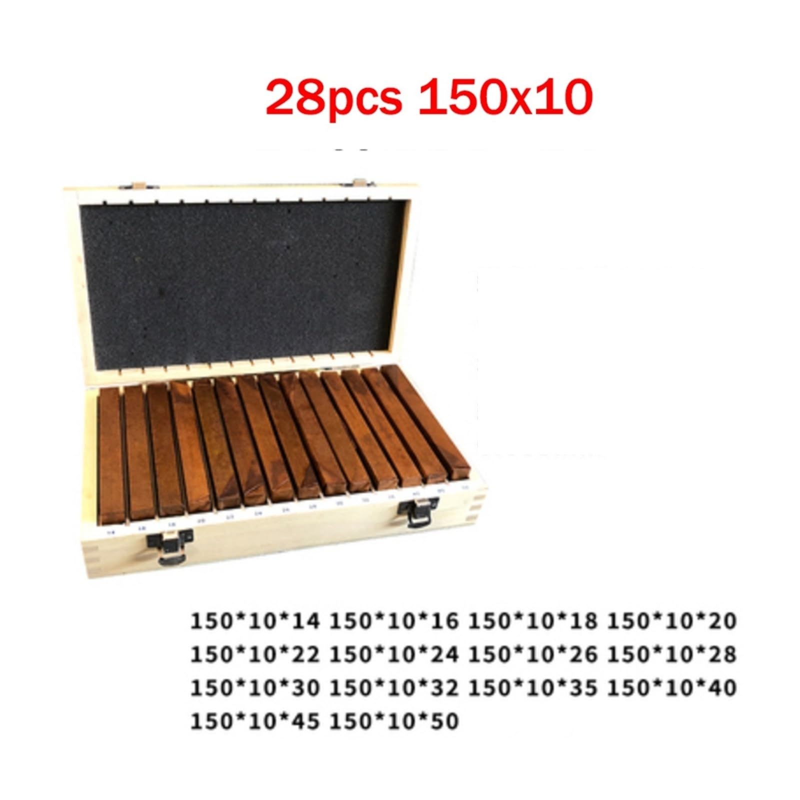 Zestaw płytek wzorcowych, 150x10mm 14 par precyzyjnych równoległych zestawów, równoległość: 0,005mm 150mm zestaw bloków, równoległa podkładka, blok wzorcowy, podkładki frezarskie CNC dla stolarzy