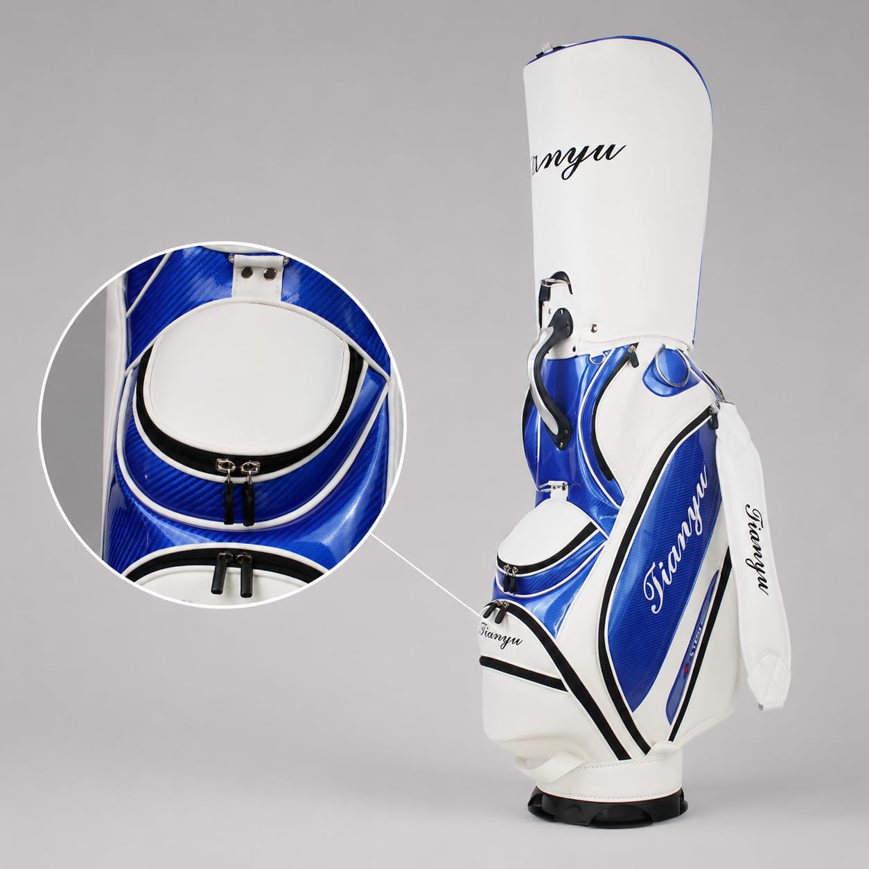 MERIGLARE Estuche Golf para Hombres Bolsa Palos Carcasa Portapalos Funda Portaequipos PU Impermeable y Ligero con Correa Acolchada y Asa Resistente Acuado para Entrenamiento en Campo Viajes