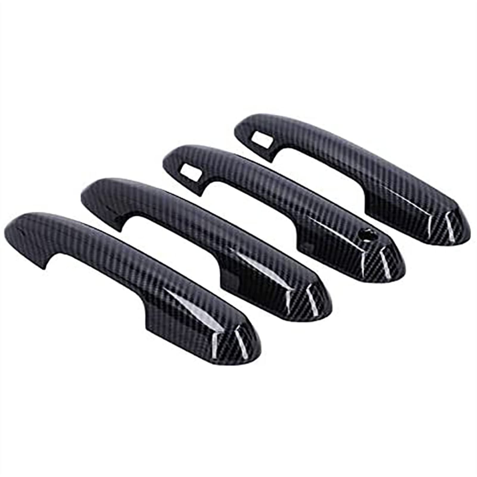 Fahbstr One Color Exterior Door Handle Cover For Rav4 2019-2021 Car Door Handle Cover Trim With Smart Set Decoration Accessories Abs Carbon Fiber 4Pcs
