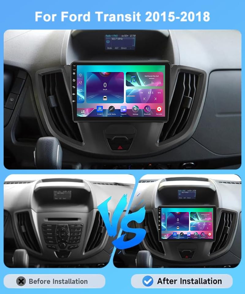 Reproductor de Video Android para Ford Transit que soluciona la falta de conectividad 2