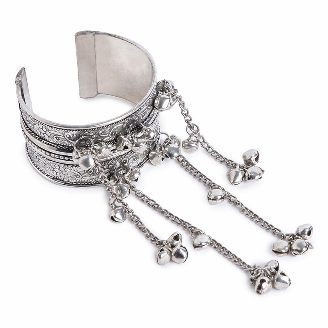 See full amazon price history chart for El Regalo 1 PC German Silver Oxidised Cuff Tribal Tassel Gungroo Kada- Traditional Antique Designer Kada Ghungru Bangle Bracelet for Women & Girls El Regalo 1 PC German Silver Oxidised Cuff Tribal Tassel Gungroo Kada- Traditional Antique Designer Kada Ghungru Bangle Bracelet for Women & Girls (B0C8JLNC36) Amazon Price History, Amazon Price Tracker