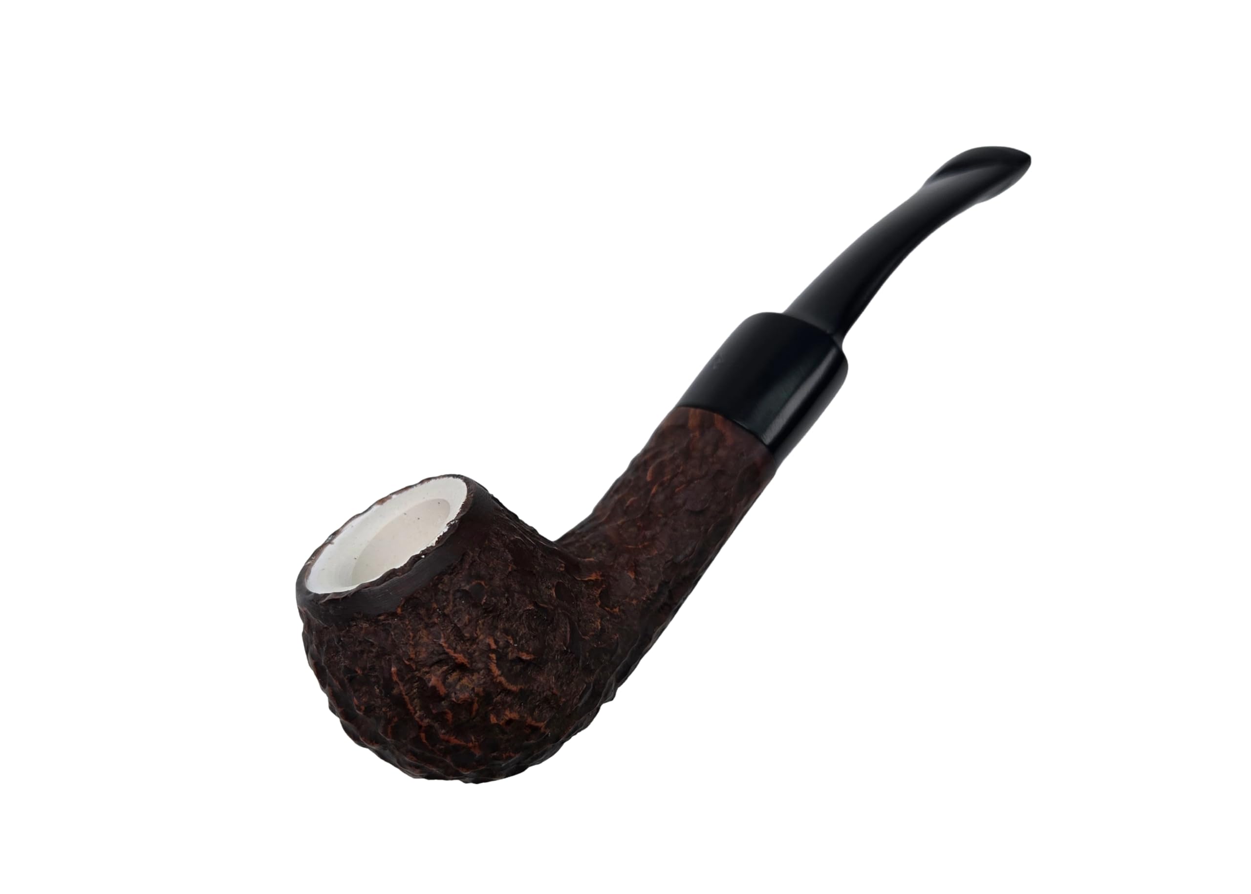 Bruyère Briar kleine Tabakpfeife mit Meerschaum Einsatz und Pfeifenbeutel Made in Italy