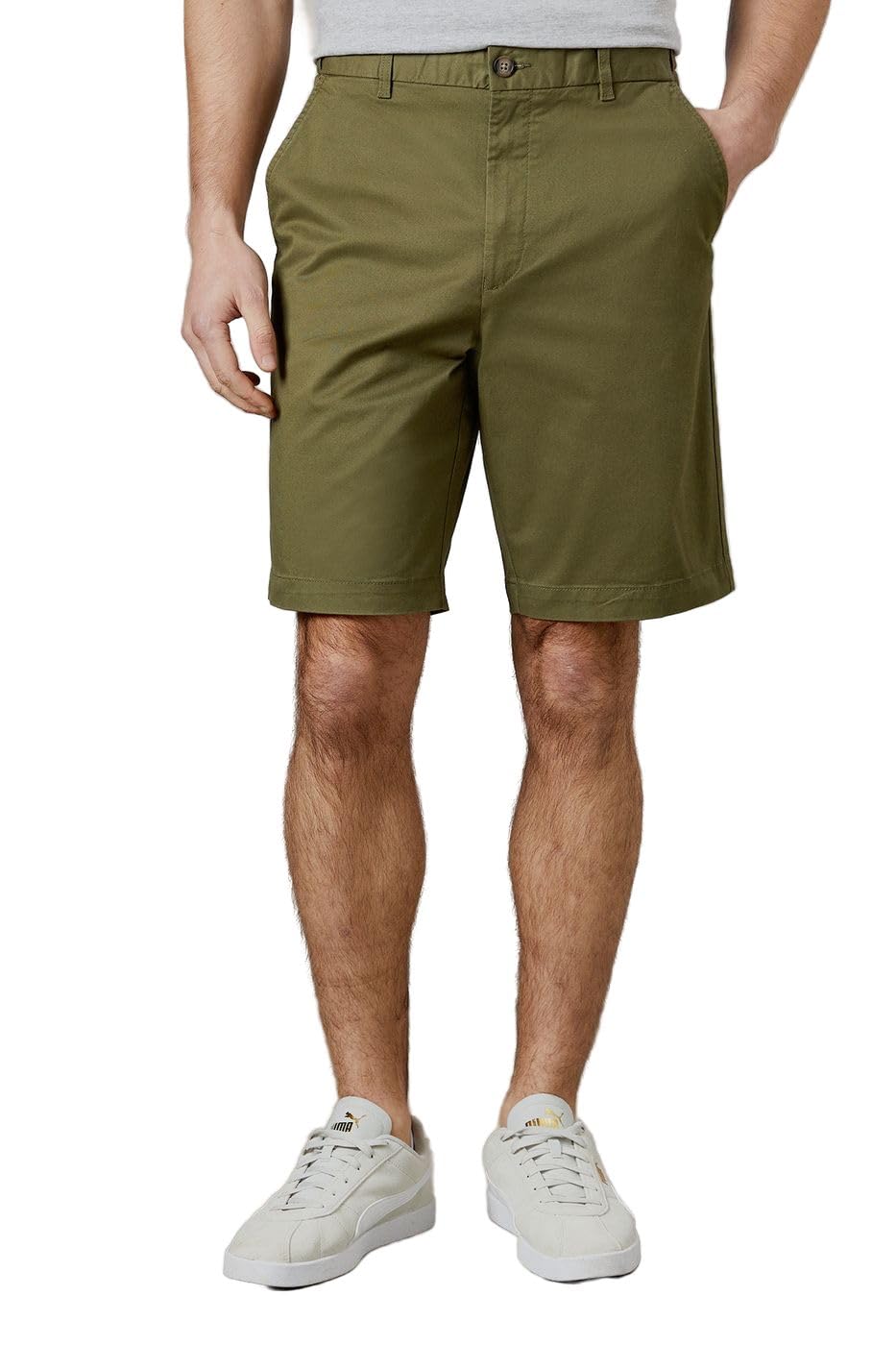 Debenhams Men's Khaki Premium Chino Shorts In | Size: 34