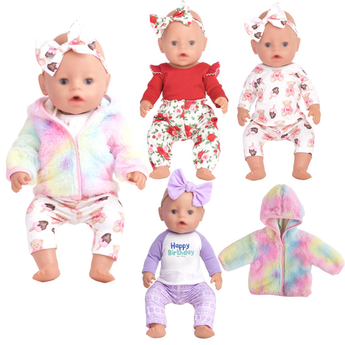 Amazon.com: Sweet Dolly New Born Baby Doll Clothes, Coat, Pajamas