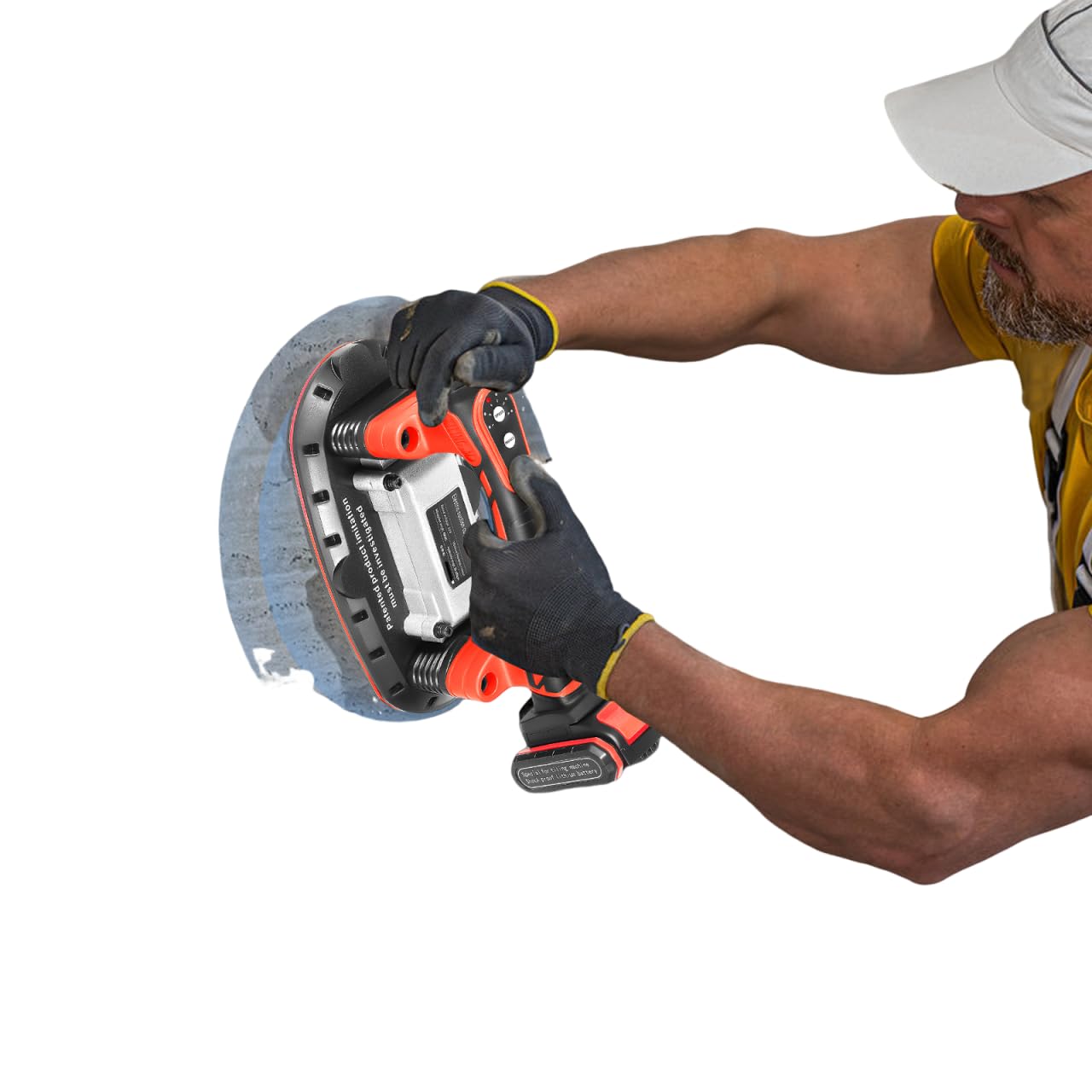 2 in 1, vibratore per piastrelle e ventosa, 21 V, potenza di aspirazione 80 kg, dispositivo vibrante a 6 marce, per piastrelle, vetro/marmo, ventosa 28 x 15 cm, 3000 – 13000 giri/min, con batteria da