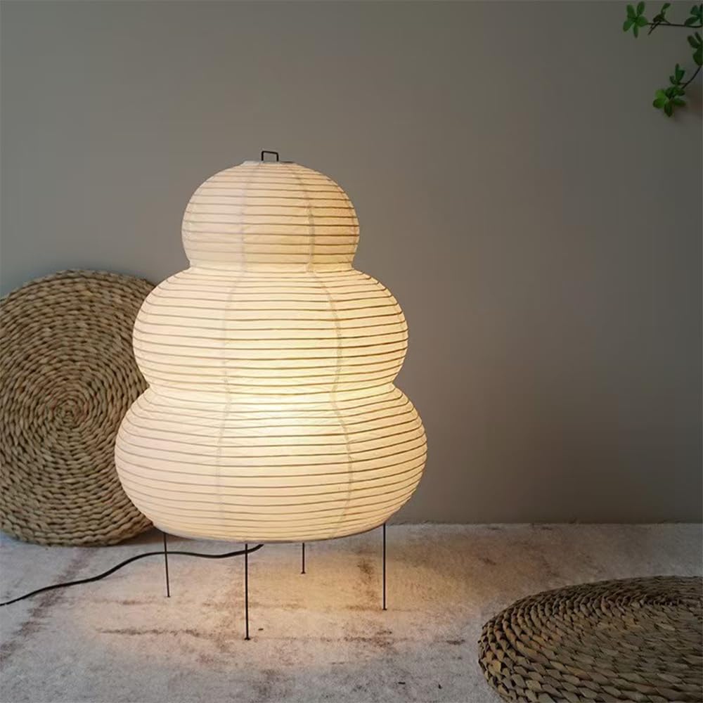 Papierlampe tischlampe, Nachttischlampe reispapier schlafzimmer, Reispapier lampenschirm Tischleuchte für wohnzimmer, Papierlaterne lampe im japanischen stil, Papierlampe stehlampe (A)