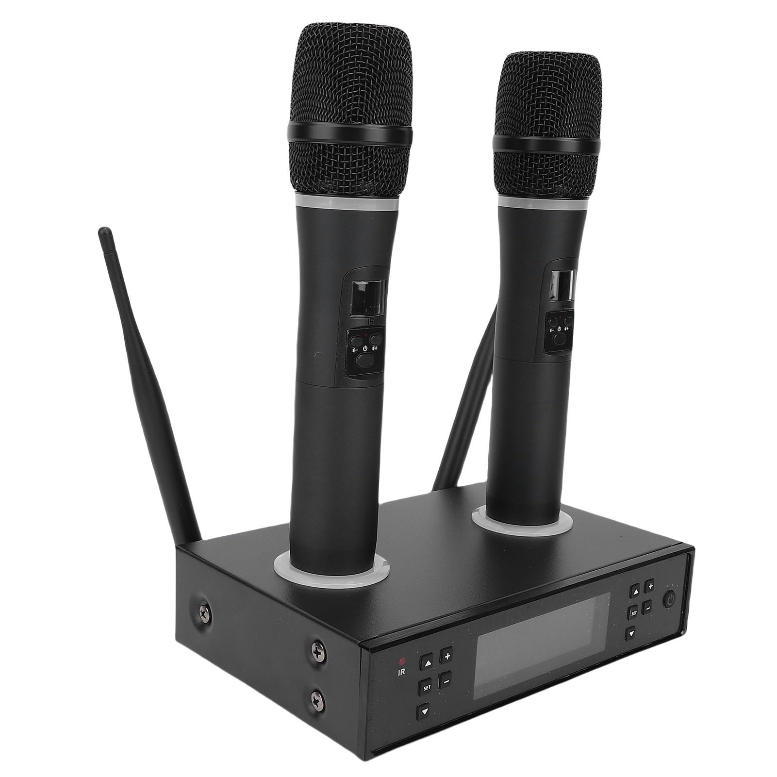 SENECESLIl di Microfoni Wireless Ricaricabili dei Microfoni per Riunioni di Karaoke Familiare, Kit in Lega di Alluminio in Alluminio / / 2/2