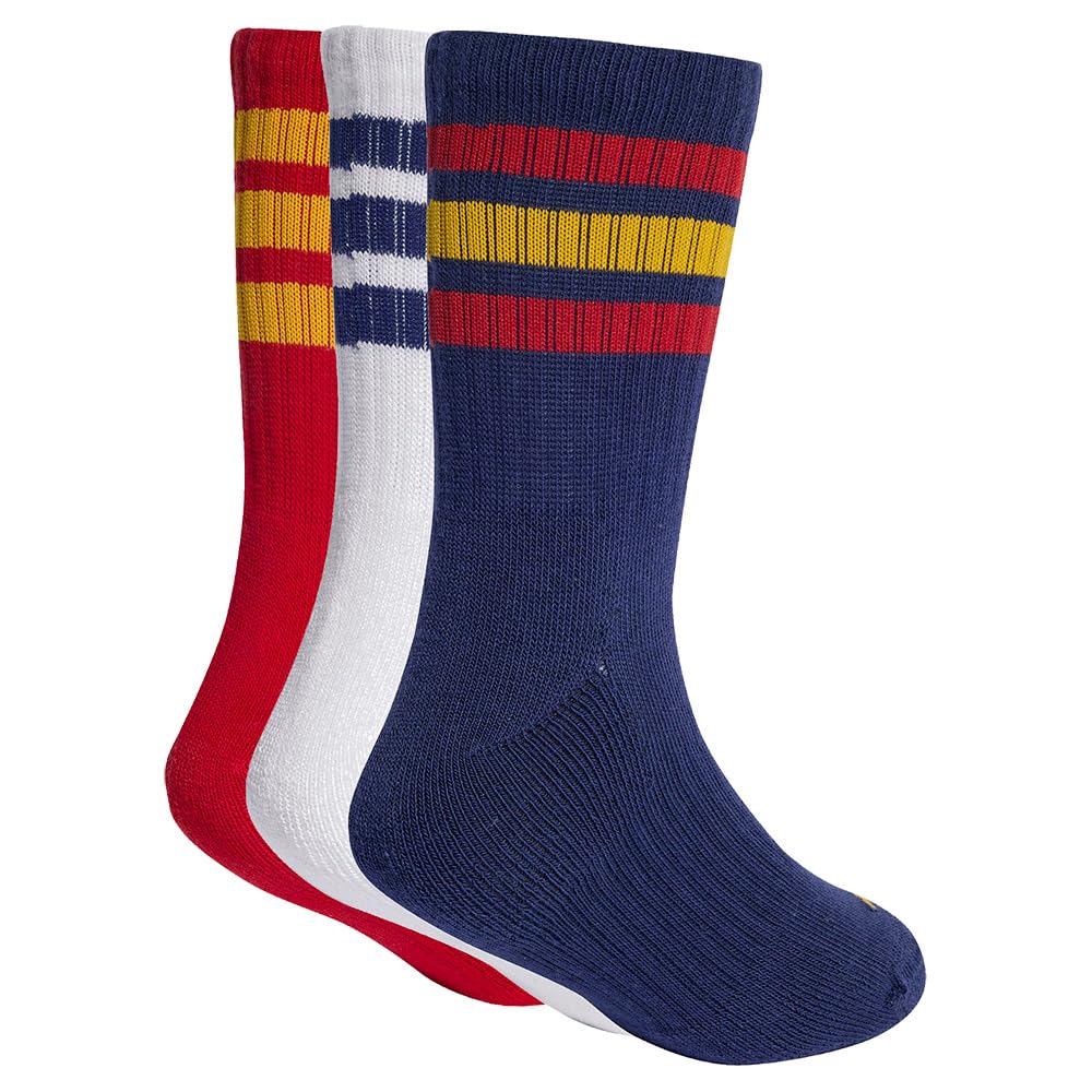 adidas Unisex Kids' Pack de 3 pares de calcetines clásicos 3-Stripes con amortiguación para niños