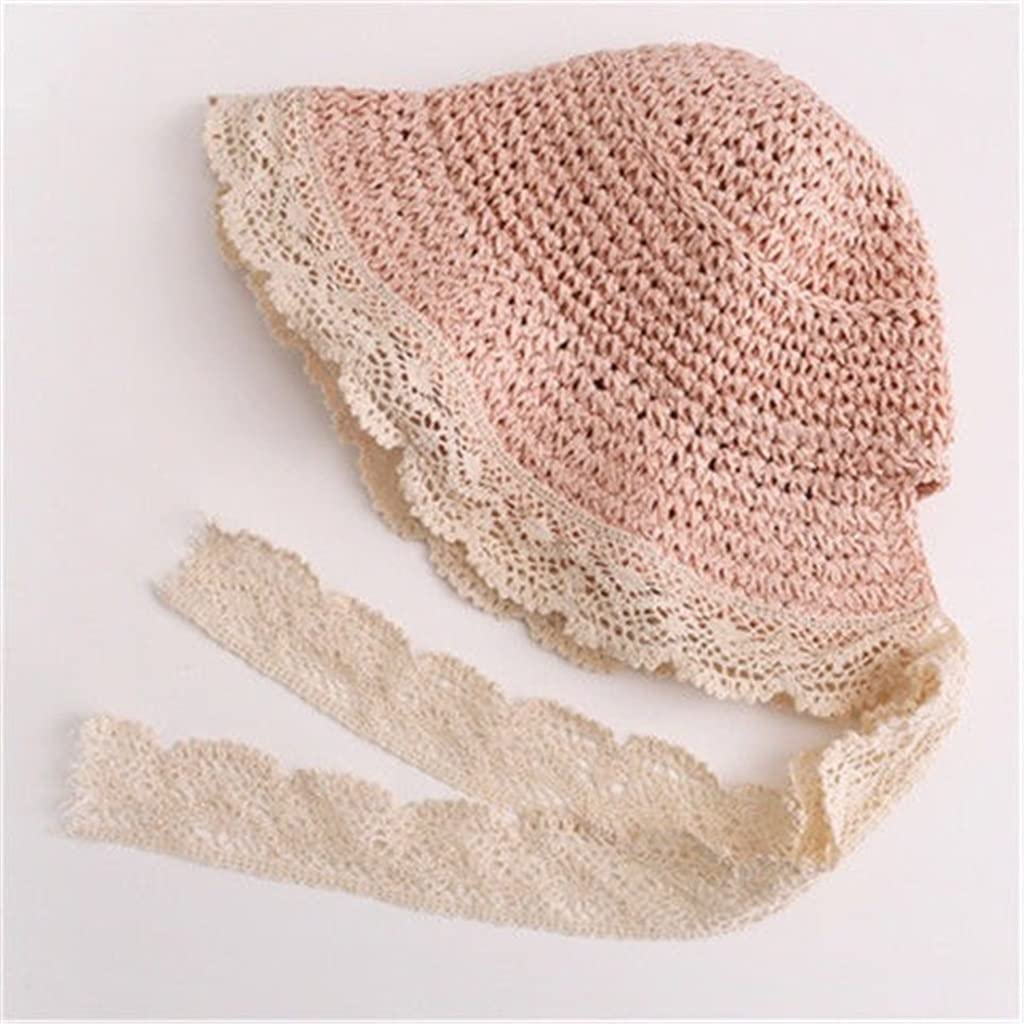 Chapeau de plage pliable en paille d'argent pour femme à grand bord dentelle
