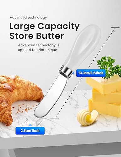 Miniatura 2 de AISBUGUR Paquete de 4 cuchillos esparcidores de mantequilla de acero inoxidable 13x2.6