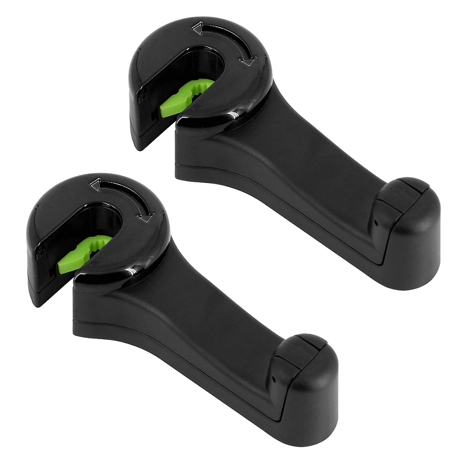 Homelove Car Headrest Hooks 2 Pack,car Seat Hook with Locking Design and Phone Holder Seat Back Hanger,2 in 1 Auto Vehicle Back Seat Headrest Hooks for