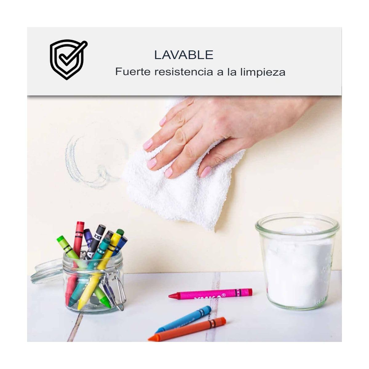 Pintura Terciopelo Pared y Techo Lavable 2.5 L Gris tele 4
