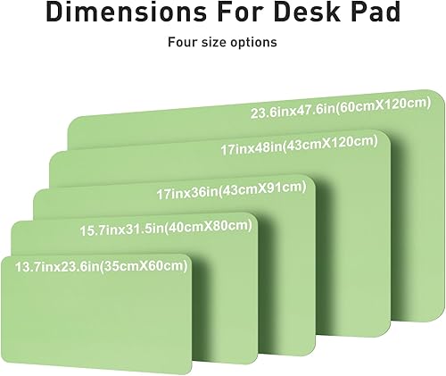 Miniatura 573 de Aothia Tapete protector de escritorio, alfombrilla para mouse, antideslizante, impermeable, de piel sintética, secante de escritorio, para Verde